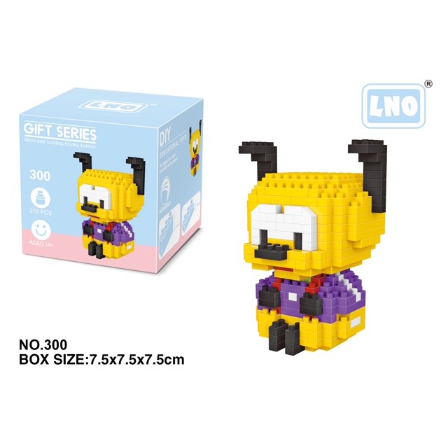 Disney Building Blocks Mickey Mouse Donald Duck Goofy Bricks Anime Mini Action Figures Heads Assembly Toys Kids Birthday GiftsNo box Gao Jinjia LED
