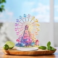 thumbnail image 4 of Fall Decor Kitchen Unique Gifts Desktop Ornament 2D Flat Acrylic Ferris Wheel Pattern Table Sign 7.8 Inches High Desktop Decoration, 4 of 9