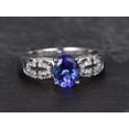 thumbnail image 5 of HeartsAndYou 2.6ct Natural Tanzanite Diamond Cross Accents Solitaire Ring 14k REAL White Gold, 5 of 9