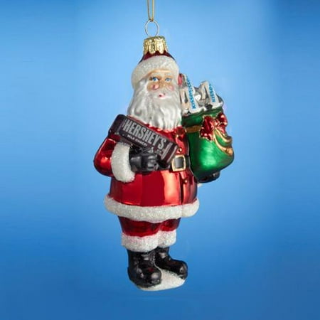 Pack Of 6 Santa Claus With A Hershey's Bar And Hershey Kisses Glass Pack of 6 Santa Claus with a Hershey's Bar and Hershey Kisses Glass Christmas Ornaments 5 - Pack Of 6 Santa Claus With A Hershey's Bar And Hershey Kisses Glass