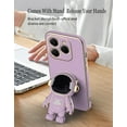 thumbnail image 5 of Compatible with Tecno Spark 20 Pro Case with Plating Creative Astronaut Cartoon Holder Pink, for Tecno Spark 20 Pro Phone Case Silicone Shockproof Stand Soft TPU Protective Slim Cover (Purple), 5 of 7