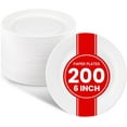 thumbnail image 1 of shiyou-Small Paper Plates - [200-Pack] - (6-Inch Round) - Lightweight Uncoated 6 Inch Disposable Paper Plates - for Crafts, Events, Projects, Dry Foods & General Use, 1 of 4