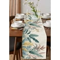 thumbnail image 4 of Sage Green Tropical Leaves Table Runner 90 Inches, Watercolor Botanical Bed Runner Dresser Scarves Tabletop for Indoor Outdoor Parties/Ceremony/Banquet, 13" x 90", 4 of 8