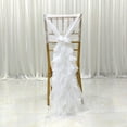 thumbnail image 2 of DOLITY Wedding Chair Bows Chiffon Bonnet Chair Cover Ruffles Chair Covers Chair Sashes White, 2 of 9