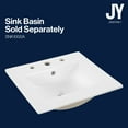thumbnail image 5 of JONATHAN Y Rowan 20 in. W x 18 in. D x 33 in. H, 2-Shelf, Bath Vanity Cabinet ONLY, White, VAN1018D, 5 of 7