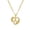 Gold A, variant on Heart Initial Necklace for Women Letter Pendant A-Z Gold Plated Cubic Zirconia Dainty Personalized Flower Gift Jewelry Gold-O