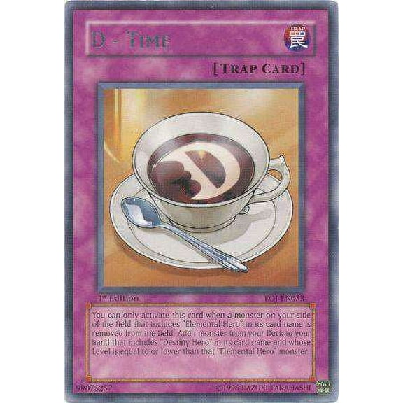 YuGiOh Enemy of Justice Rare D - Time EOJ-EN053
