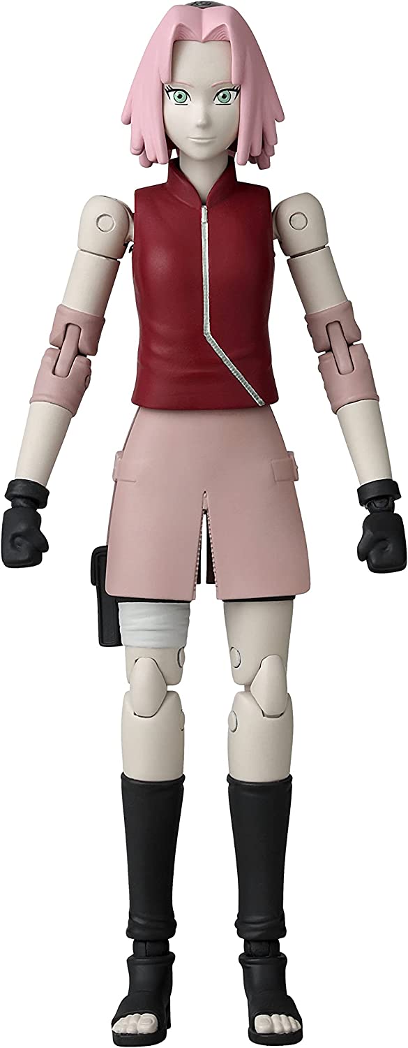 Naruto Shippuden Action Figure Sakura 7'' | Figura Da Collezione Con Accessori, 15+ Punti Di Articolazione