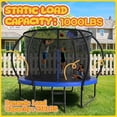 thumbnail image 3 of CITYLE 10FT Trampoline with Enclosure Net and Lights, Outdoor Trampoline for Kids and Adults, 1000LBS Trampoline with Basketball Hoop, Galvanized Steel Heavy Duty Trampolines, 3 of 9