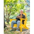 thumbnail image 3 of YEXJ Folding Adirondack Chair - Durable HDPE Poly Lumber All-Weather Resistant, Foldable Oversized Balcony Porch Patio Outdoor Chair for Lawn,Backyard, Deck, Garden, Camping-Easy Installation,Yellow, 3 of 10