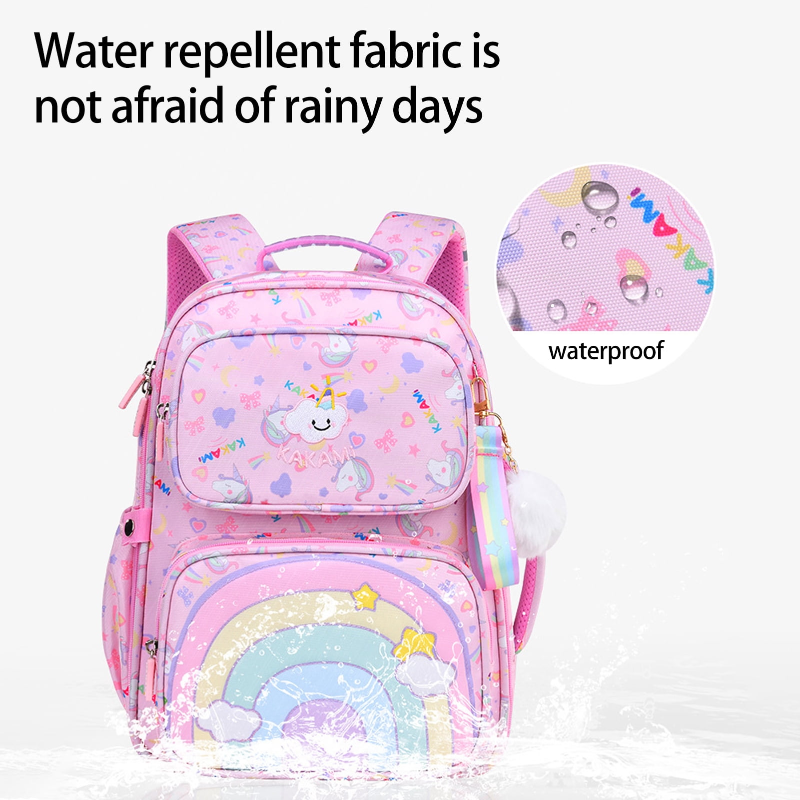 Buy Personalised Children's Backpack, Rainbow Preschool Bag & Water Bottle  Set, Kids Nursery Rucksack School Bag, Pre Backpack online