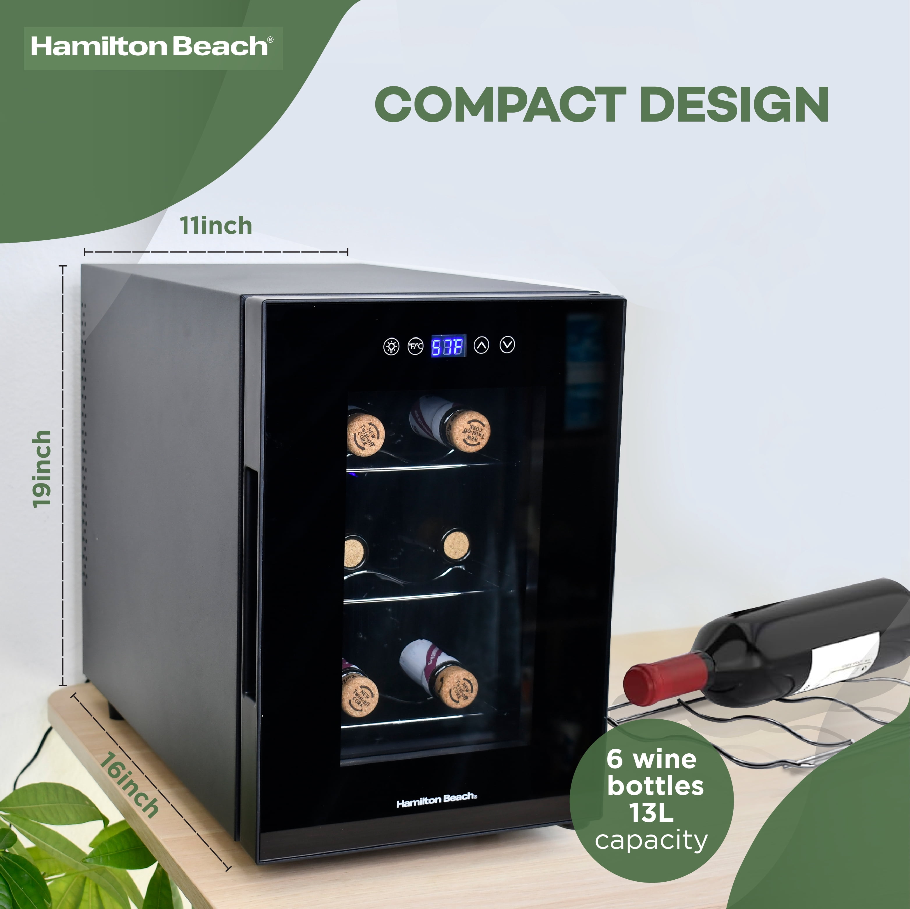 Hamilton Beach 6-Bottle Wine/Beverage Cooler, HBWF6035