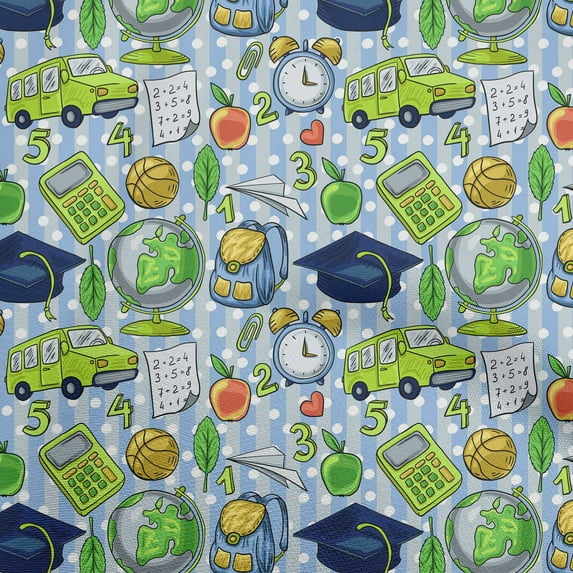 oneOone Viscose Jersey Medium Blue Fabric Kids Sewing Fabric By The Yard Printed Diy Clothing Sewing Supplies 60 Inch Wide