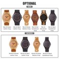 thumbnail image 2 of Men's Bamboo Wooden Watch REDEAR Wood Watch with Leather Strap Analog Quartz Lightweight Casual Watches Wristwatch, 2 of 9