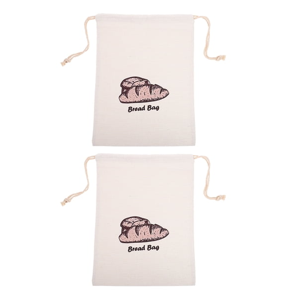 WEUVEB 2Ud Bolsa De Lino Para Pan Con Cordón Para Guardar Panes, Galletas Y Snacks