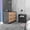 Black 52, variant on Space Saving 2 Piece Bedroom Set with Black Particle Board Dresser and Nightstand for Small Bedroom
