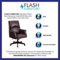 thumbnail image 4 of Flash Furniture High Back Pillow Back Burgundy LeatherSoft Executive Swivel Office Chair with Arms, 4 of 13