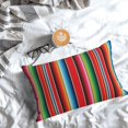 thumbnail image 3 of Salouo Mexican Serape Blanket Stripes Pattern Pillow Cases,1PC Pillow Covers with Envelope Closure Decorative Pillow Case for Bed Couch,Pillows Not Included-14"x20", 3 of 6