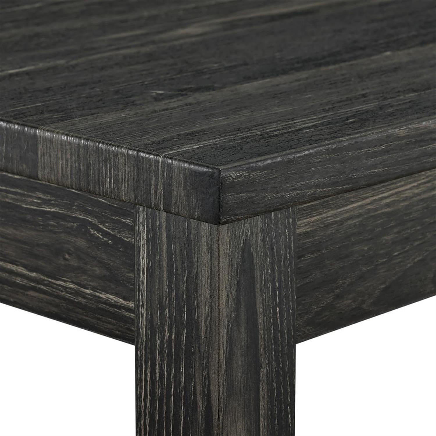 Demi Bonn 5-Piece Dining Table Set with 4 Upholstered Bar Stool, Industrial Kitchen Bar Table Furniture Sets for Living Room, Apartment, Black