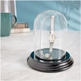 thumbnail image 2 of Plymor 3" x 4" Watch Glass Display Dome Cloche (Black Wood Veneer Base & Silver Wire), 2 of 2
