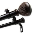 thumbnail image 3 of InStyleDesign  Plait 1 inch Diameter Adjustable Double Curtain Rod Black 160 to 240 inches Black Finish, 3 of 4