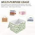 thumbnail image 6 of Yayeee Collapsible Cube Storage Bin with Lid Fabric Closet Decorative Basket with Handles, Green Triangles Pattern, 6 of 7