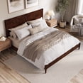 thumbnail image 4 of Berkshire King Wood Low Profile Platform Bed in Walnut, 4 of 13
