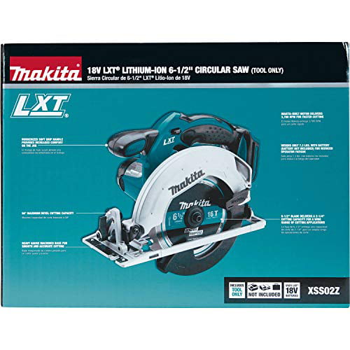 Makita XSS02Z 18V LXT Lithium-Ion Cordless Circular Saw Tool Only 6-1/2-Inch