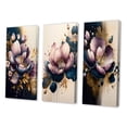 thumbnail image 3 of Designart "Deep Pink and Blue Crocus Blossom II" Floral & Botanical Wall Art Set Of 3 - Crocus Pink Canvas Set For Living Room Decor, 3 of 6