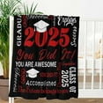 thumbnail image 5 of Graduation Soft Throw Blanket 2025, Birthday High School College Graduation Gifts for Daughter Son from Mom Dad, Class of 2025 Graduation Blanket Gifts for Him Her, 5 of 5