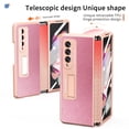 thumbnail image 5 of ELEHOLD for Samsung Galaxy Z Fold 4 Rugged Case, Hard PC＋Soft TPU Screen Protector Invisible Kickstand Hidden Bracket Anti-Scratch Shookproof Folding Case for ZFold 4 2022 7.6 inch, Pink, 5 of 7