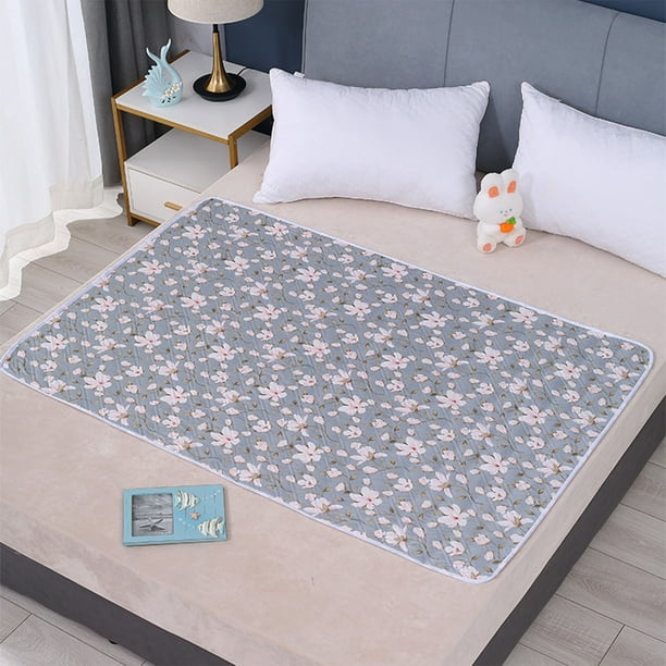 Protector de colchón impermeable, lavable y grande para el cuidado de personas mayores, protección contra la incontinencia y uso menstrual. Almohadilla de lactancia acolchada ultrasónica de 140 x 90