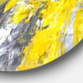 thumbnail image 3 of Designart Grey and Yellow Abstract Pattern' Abstract Circle Metal Wall Art, 3 of 5