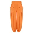 thumbnail image 5 of Baqcunre Womens Sweatpants Womens High Waist Wide Leg Pants Palazzo Pants Beach Loose Baggy Harem Pants With Pockets Joggers Pants For Women Womens Pants Orange XXL, 5 of 8