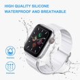 thumbnail image 2 of 3-Pack Bands Compatible with Apple Watch 38mm 40mm 41mm 42mm 44mm 45mm, Adjustable Stretchy Replacement Strap Bracelet Wristband Compatible with iWatc, 2 of 4