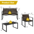thumbnail image 2 of Gymax Ensemble de Conversation pour Patio 4 Pcs Cour Jardin Extérieur avec Table à Café, 2 of 10