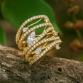 thumbnail image 4 of 2 Carat IGI Certified 18K Yellow Gold LAB GROWN Diamond Ivy Cocktail Ring For Women FG Color VS Clarity ( Ring Size - 5 ), 4 of 6