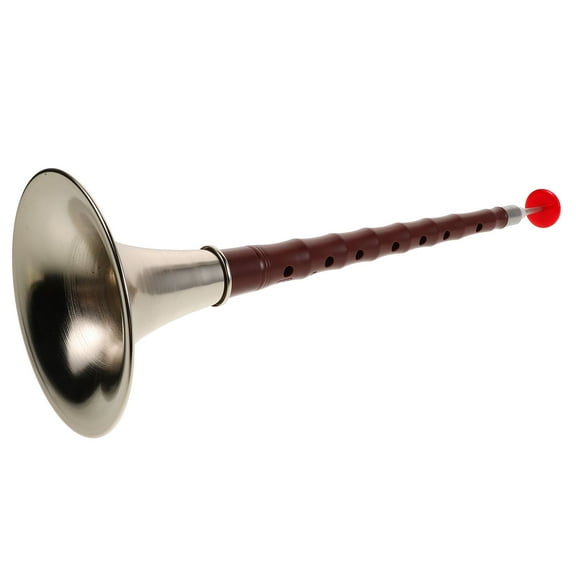 GOOHOCHY Silver Suona Practice Wind Instrument for Kids ABS Material BeginnerFriendly High Realism 70 cm