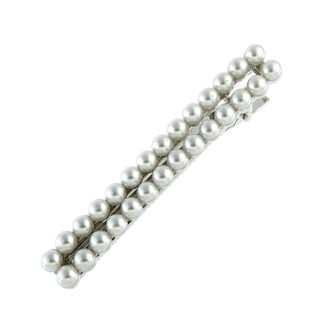 Pasador de perlas de moda para mujer Sunnimix plata