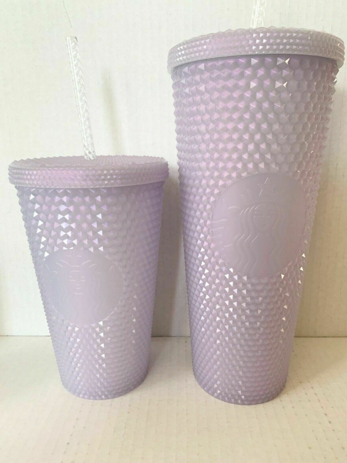 New Starbucks Holiday Icy lilac Bling Studded Cup tumbler 16oz Grande Christmas 