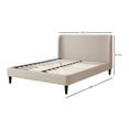 thumbnail image 2 of Ilios Innova | Cama Matrimonial Beige con Cabecera Tapizada en Lino y Poliéster | Estructura de Madera Resistente, 2 of 9
