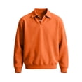 thumbnail image 5 of EANJE Polo Shirts for Men Long Sleeve Button Down Golf Shirt Fashion Casual Solid Color Collared T Shirts Tops Saffron S, 5 of 7