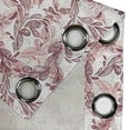 thumbnail image 5 of Ambesonne Floral Grommet Curtain, Sketchy Leaves Petals, 50" x 54", Maroon Coral and White, 5 of 6