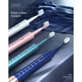 thumbnail image 5 of AJELU Cepillo de dientes eléctrico sónico de alta vibración para adultos con temporizador inteligente de 2 minutos, carga rápida que dura mucho tiempo, 5 modos opcionales, 8 cabezales de cepillo de re, 5 of 5