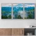 thumbnail image 2 of wall26 Framed Canvas Print Wall Art Set Aerial View Misty Mountain Forest Nature Wilderness Photography Realism Rustic Landscape Colorful Cool for Living Room, Bedroom, Office - 24"x36"x3 W, 2 of 5