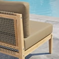 thumbnail image 2 of Modway Clearwater Outdoor Patio Teak Wood Armless Chair in Gray Light Brown, 2 of 7