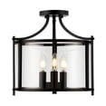thumbnail image 3 of SAFAVIEH Grenten 3 Light 15" Pendant | Bronze / Clear |, 3 of 4