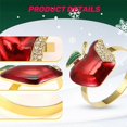 thumbnail image 5 of Napkin Rings Set of 6, Red Apple Napkin Ring for Wedding,Dinner Party, 5 of 5