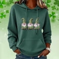 thumbnail image 2 of Chandails à Capuchon pour Femmes de la Saint-Patrick 2026 à Manches Longues avec Graphique de Trèfle et Poches, 2 of 5