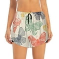 thumbnail image 4 of Lsque Butterfly Printed Women's Running Shorts with Liner Pockets,Elastic Quick Dry Workout Athletic Gym Yoga Shorts,Womens High Waist Shorts-, 4 of 9